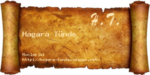 Hagara Tünde névjegykártya